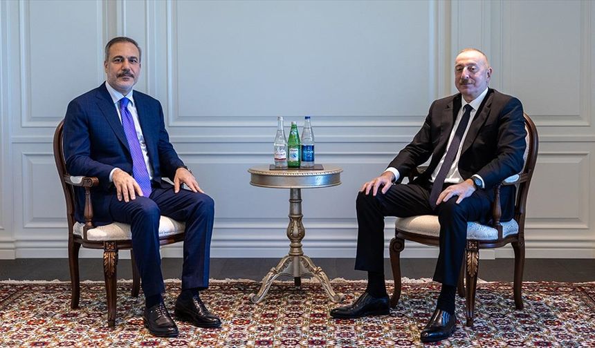 Azerbaycan Cumhurbaşkanı Aliyev, Dışişleri Bakanı Fidan'ı kabul etti